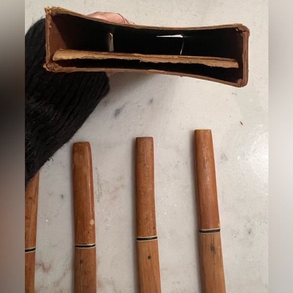 Vintage Kanenari Seki Knives with Bamboo Sheath Mid Century Japanese Unique Rare - Picture 4 of 13